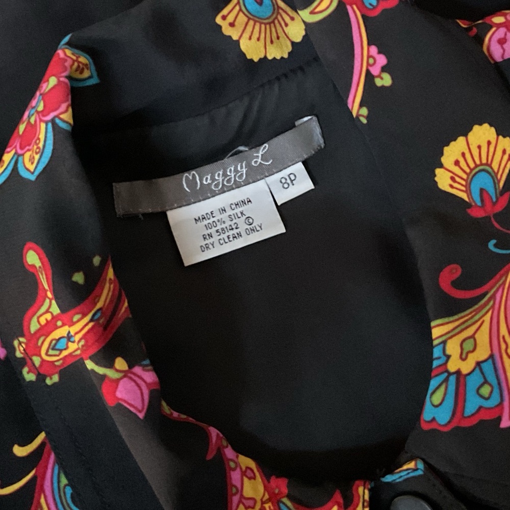 Vintage Maggie L silk jacket, 8P - Picture 4 of 5
